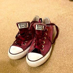 Velvet Burgundy Converse All Stars